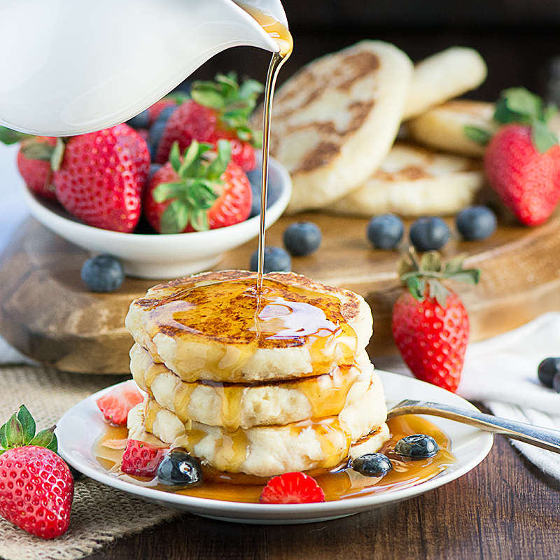Ricotta Pancake stack - a truly delicious looking recipe from Charlotte's Lively Kitchen