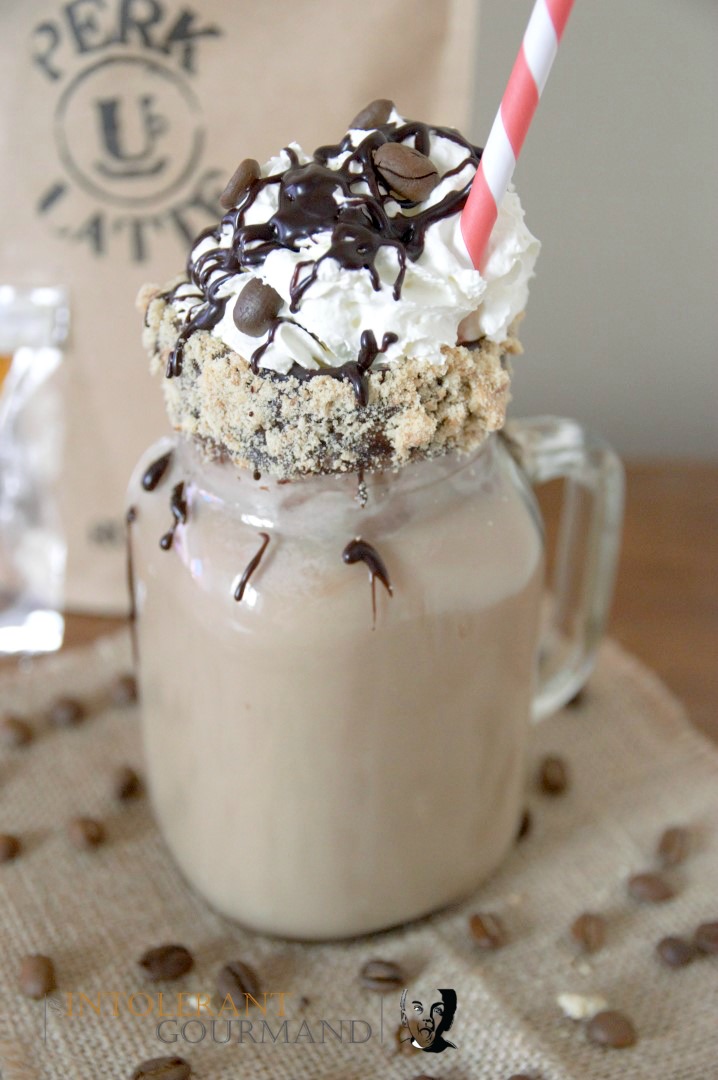 Mocha Freakshake - a delicious coffee take on the classic mocha, turned into a freakshake! Dairy-free, wheat-free, gluten-free, nut-free! www.intolerantgourmand.com