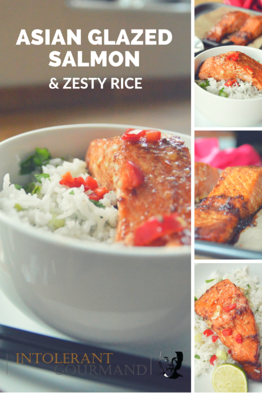 Asian Glazed Salmon Fillets with Zesty Rice