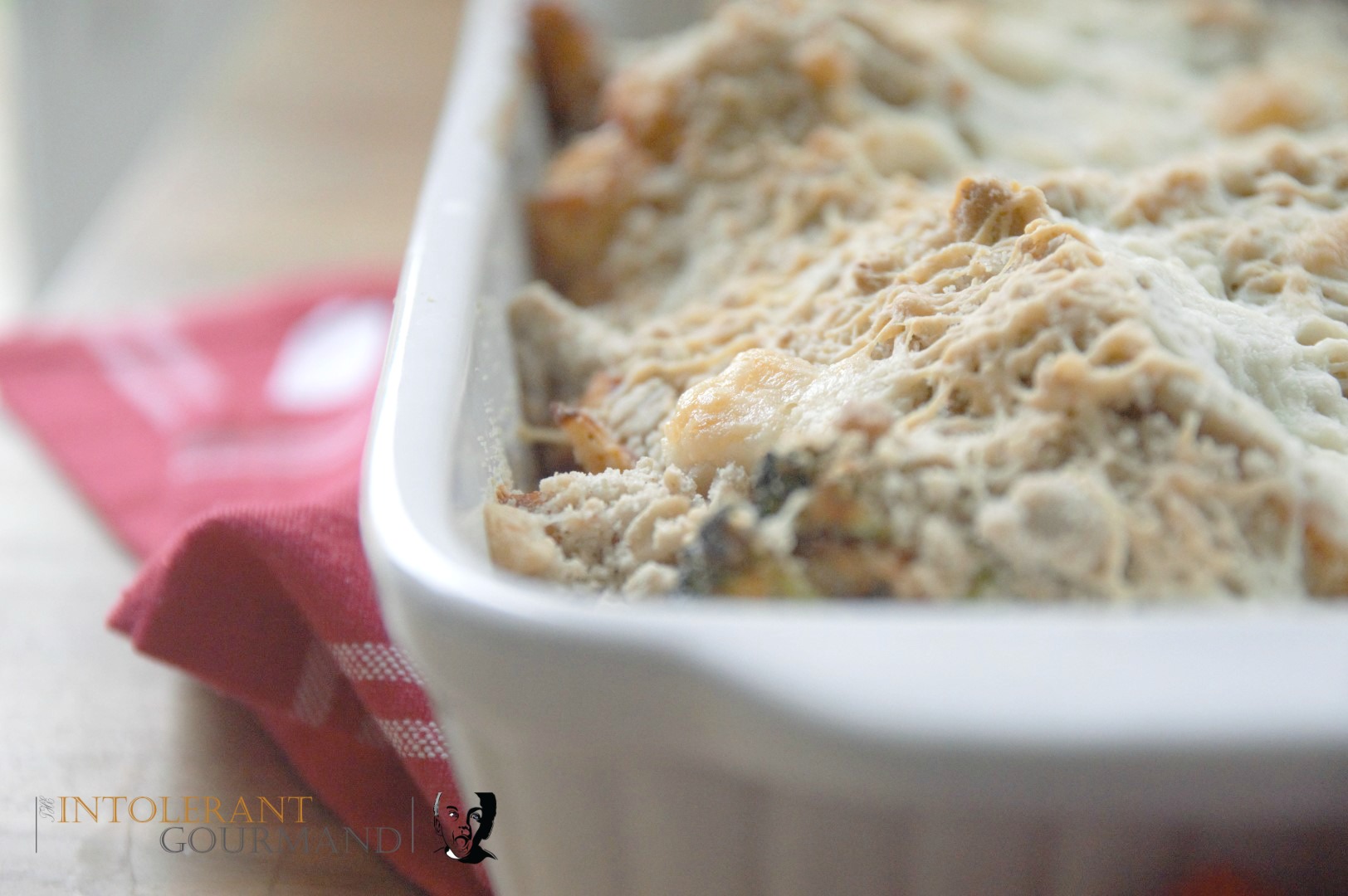 Broccoli Cauliflower Crumble - a delicious take on the classic crumble, given a gluten-free savoury twist! www.intolerantgourmand.com