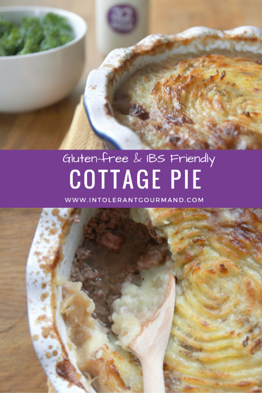 Cottage Pie - a delicious twist on the classic cottage pie, using bacon to add extra flavour! It's also gluten-free so fab for those with IBS or following a gluten-free diet due to allergies and intolerances! www.intolerantgourmand.com