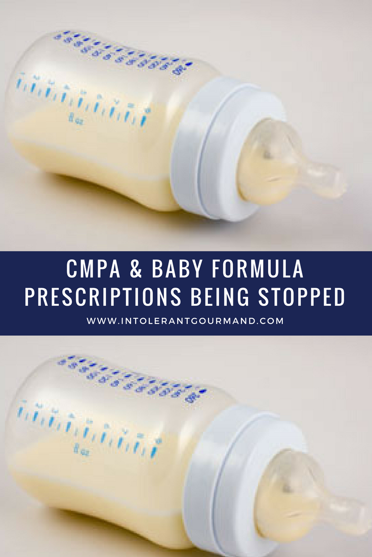 CMPA baby formula prescriptions being stopped - reflux, colic, wheeze, rash, vomiting, discomfort, CMPA, FPIES www.intolerantgourmand.com