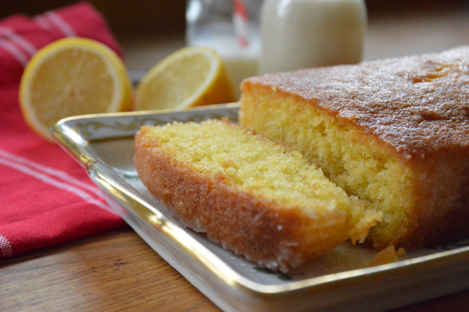 Lemon Drizzle Cake - gluten-free, wheat-free, egg-free, dairy-free. A delicious light sponge with a hint of lemon! www.intolerantgourmand.com