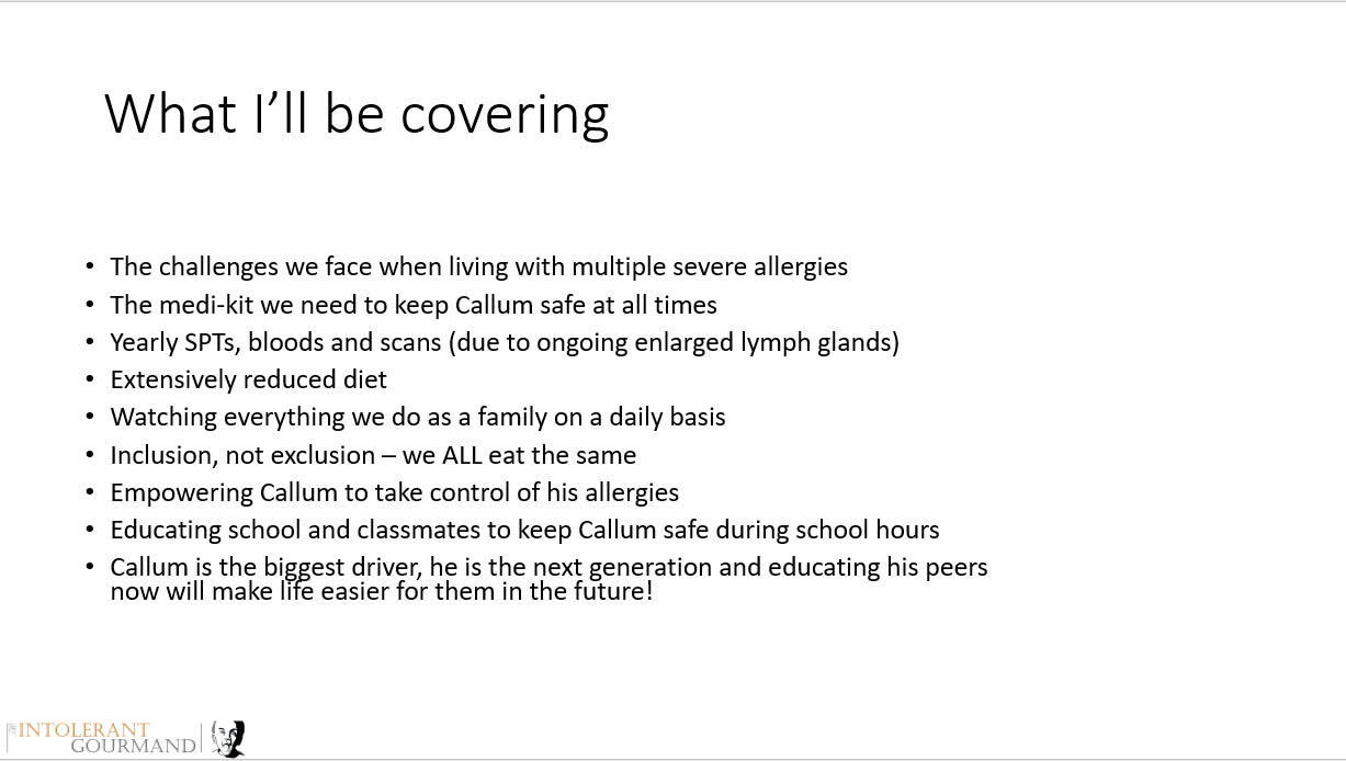 BSACI Managing Anaphylaxis from a Parent Perspective - Learning how to live positively with allergies and also successfully with allergies! www.intolerantgourmand.com