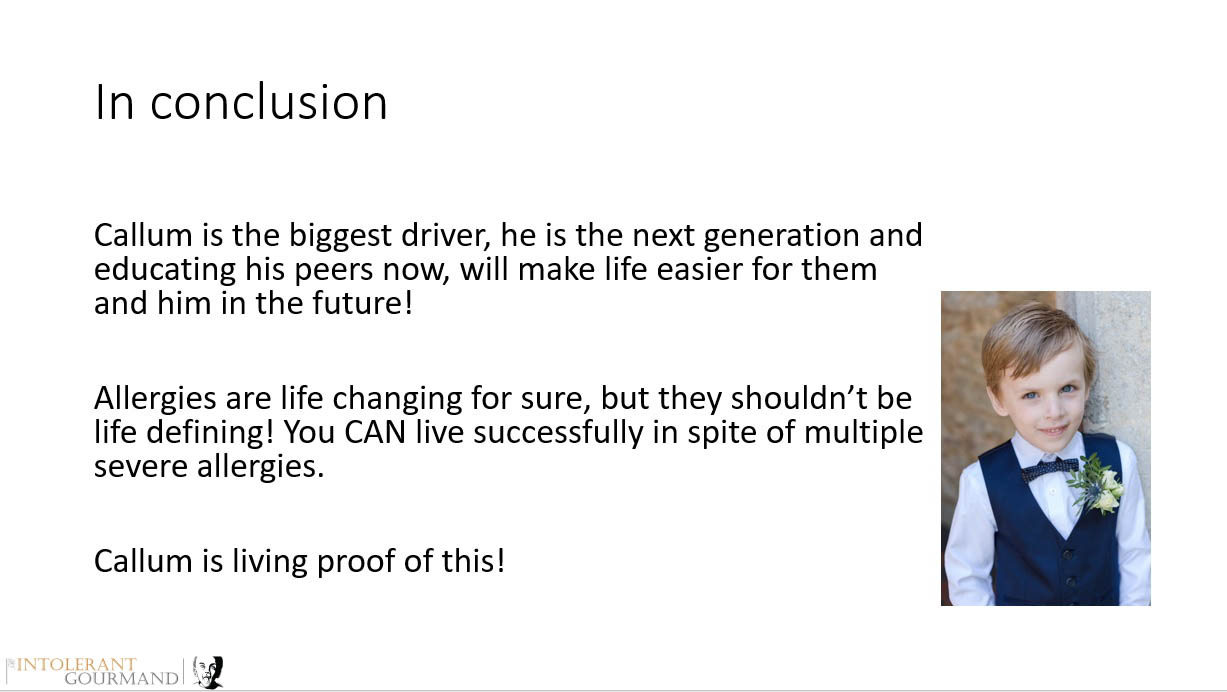 BSACI Managing Anaphylaxis from a Parent Perspective - Learning how to live positively with allergies and also successfully with allergies! www.intolerantgourmand.com