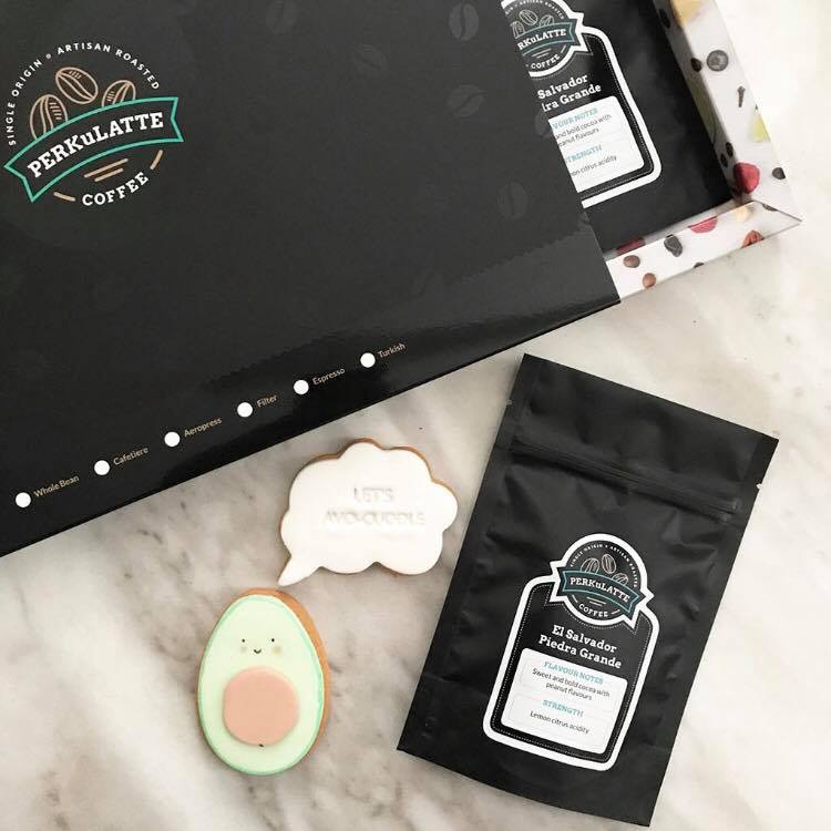 Coffee week giveaway - celebrating UK Coffee Week with a couples gift set from Perkulatte! Delicious artisan roasted coffee, and beautiful baked biscuits with hand finished detailing! 