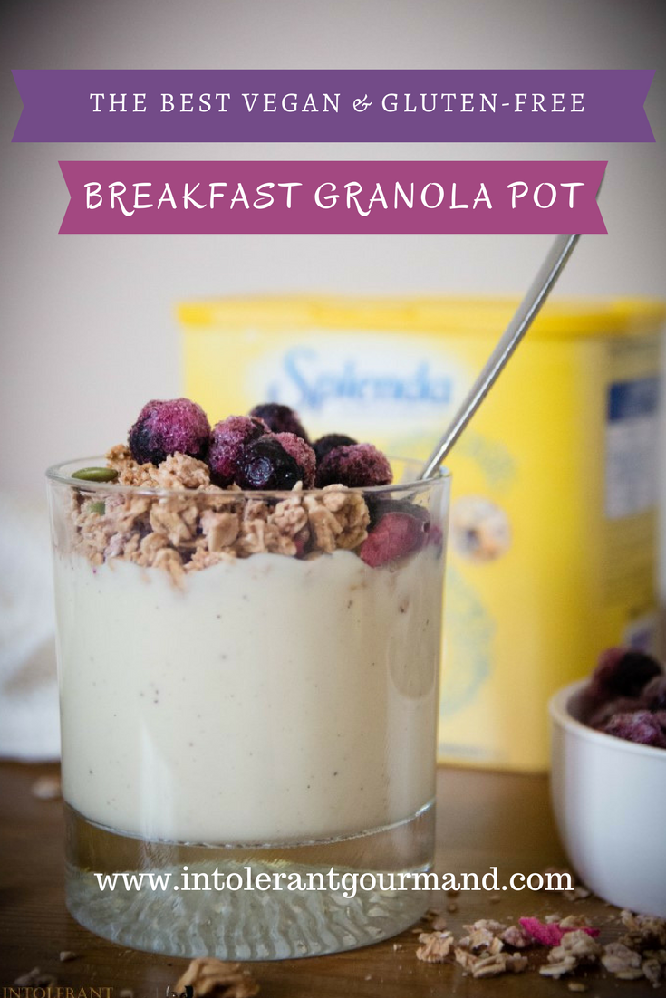 Breakfast Granola Pots - vegan, gluten-free and nut-free and super simple to make yet still delicious! www.intolerantgourmand.com