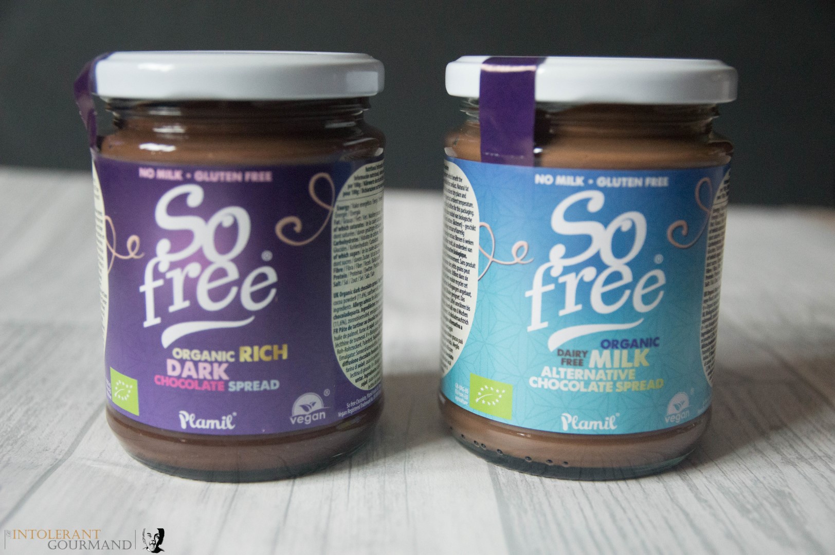 Plamil Chocolate spread, dairy-free, gluten-free, vegan and nut-free too! Perfect for toast, porridge, cakes and more! www.intolerantgourmand.com